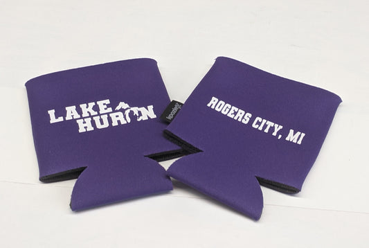 Lake Huron Rogers City MI Can Koozie