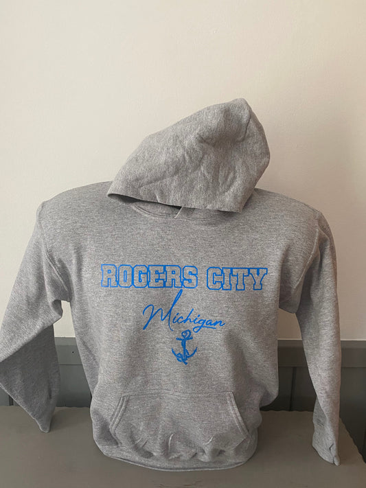 Youth Rogers City Michigan Anchor Hoodie