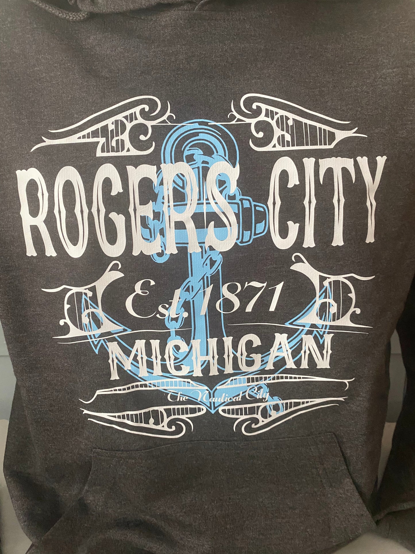 Rogers City Vintage Nautical Hoodie