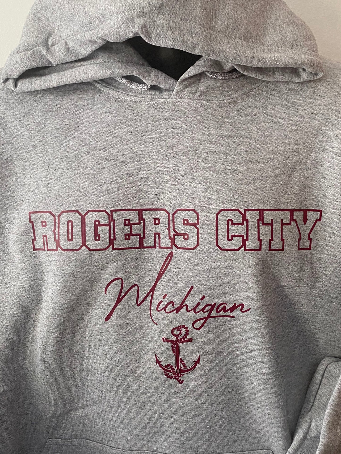 Rogers City Michigan Anchor Hoodie