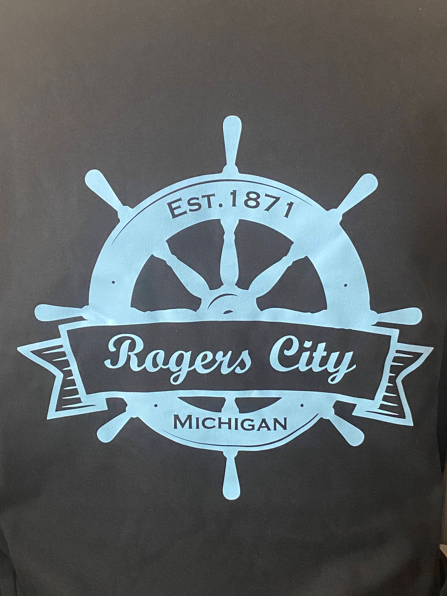 Rogers City Ships Wheel Long Sleeve T-shirt