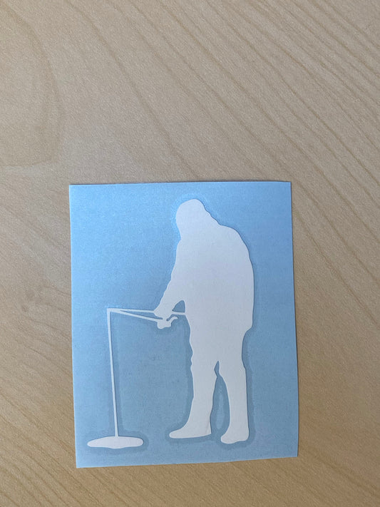 Ice Fisherman Decal