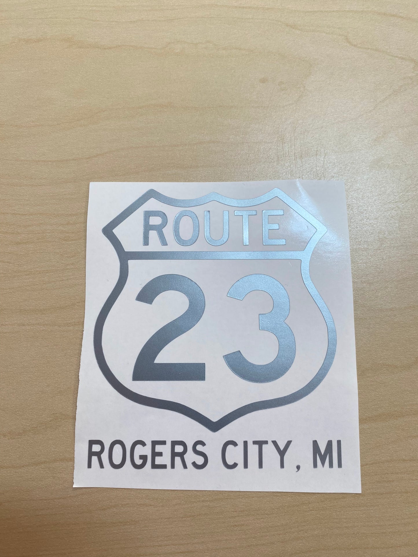 Route 23 Rogers City MI Decal